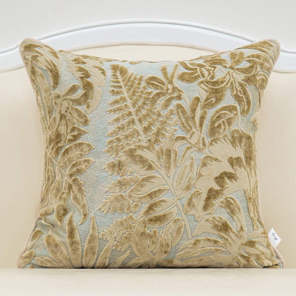 Fionn Embroidered Velvet Pillow Cover Navy Blue