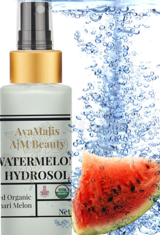 Watermelon Hydrosol Water Spray Mist Toner - USDA Certified Organic - Steam-distilled Water -Hydrating face and body Alcohol-Free for Sensitive Dry Skin, Anti-aging, Refines Pores, Anti-inflammatory