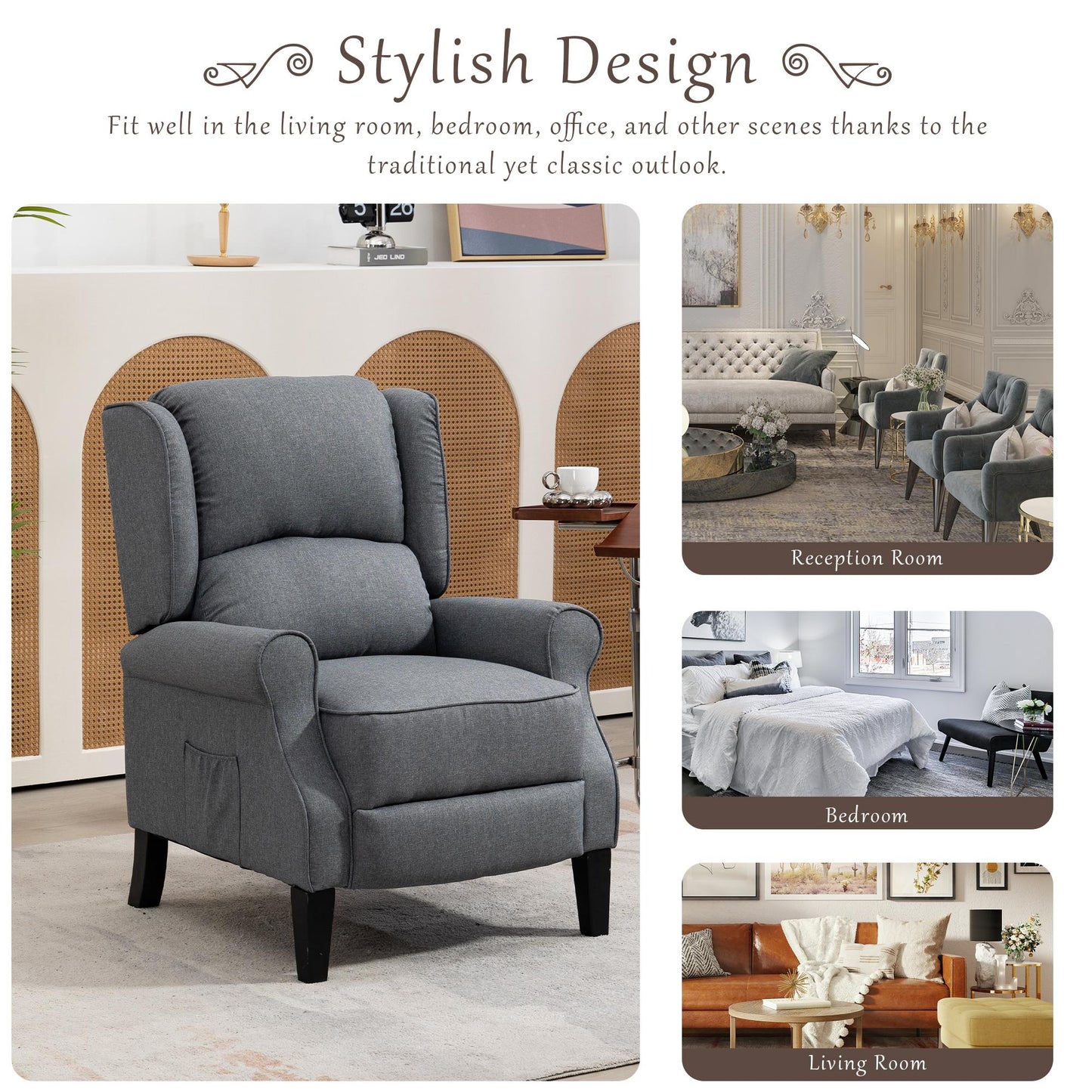 Modern and comfortable upholstered lounge chair/living room lounge chair