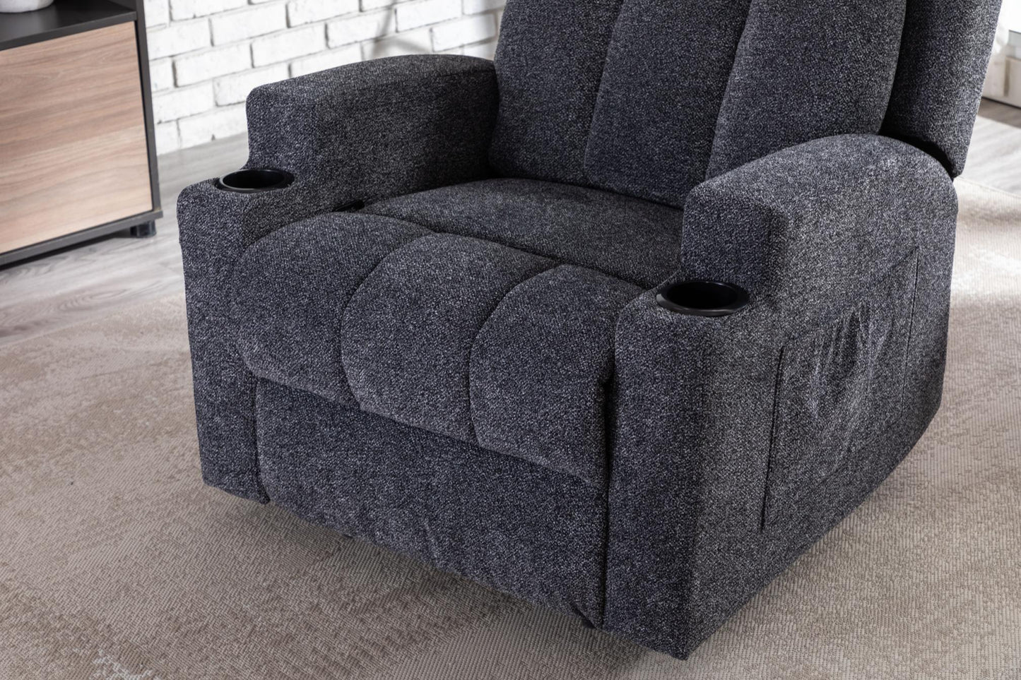 Mydepot Manual Reclining Single Sofas with Heat