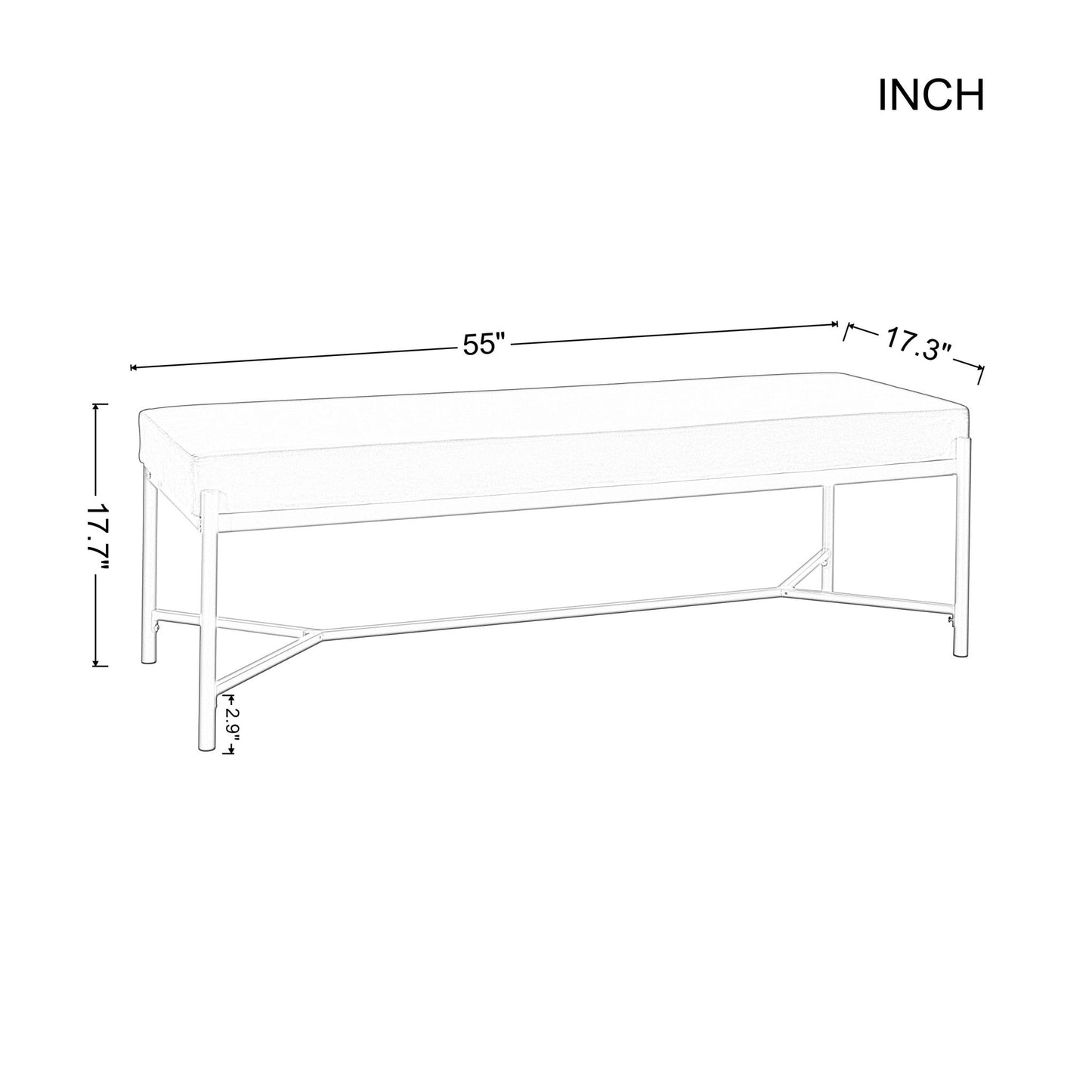 Long Upholstered Bench
