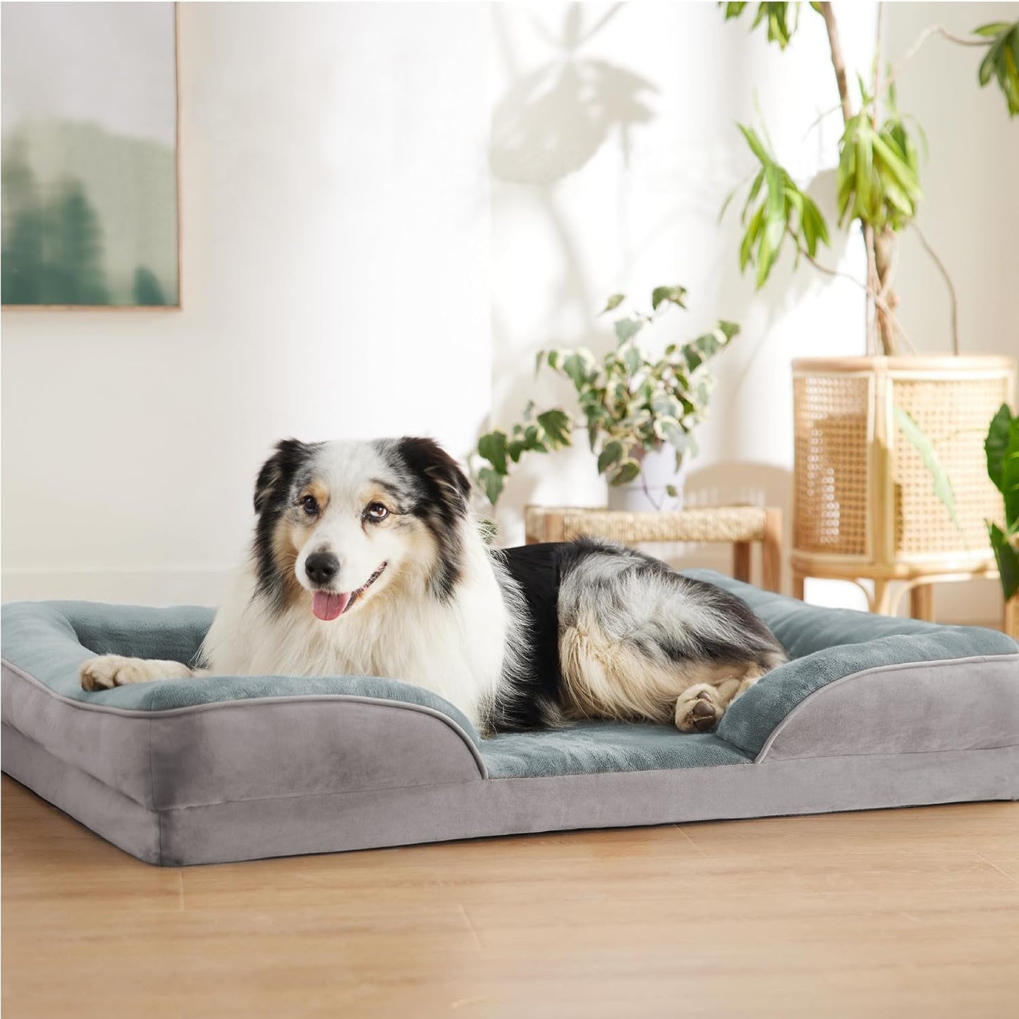 Pet Dog Bed Soft Warm Plush Puppy Cat Bed Cozy Nest Sofa Non-Slip Bed Cushion Mat Removable Washable Cover Waterproof Lining For Small Medium Dog