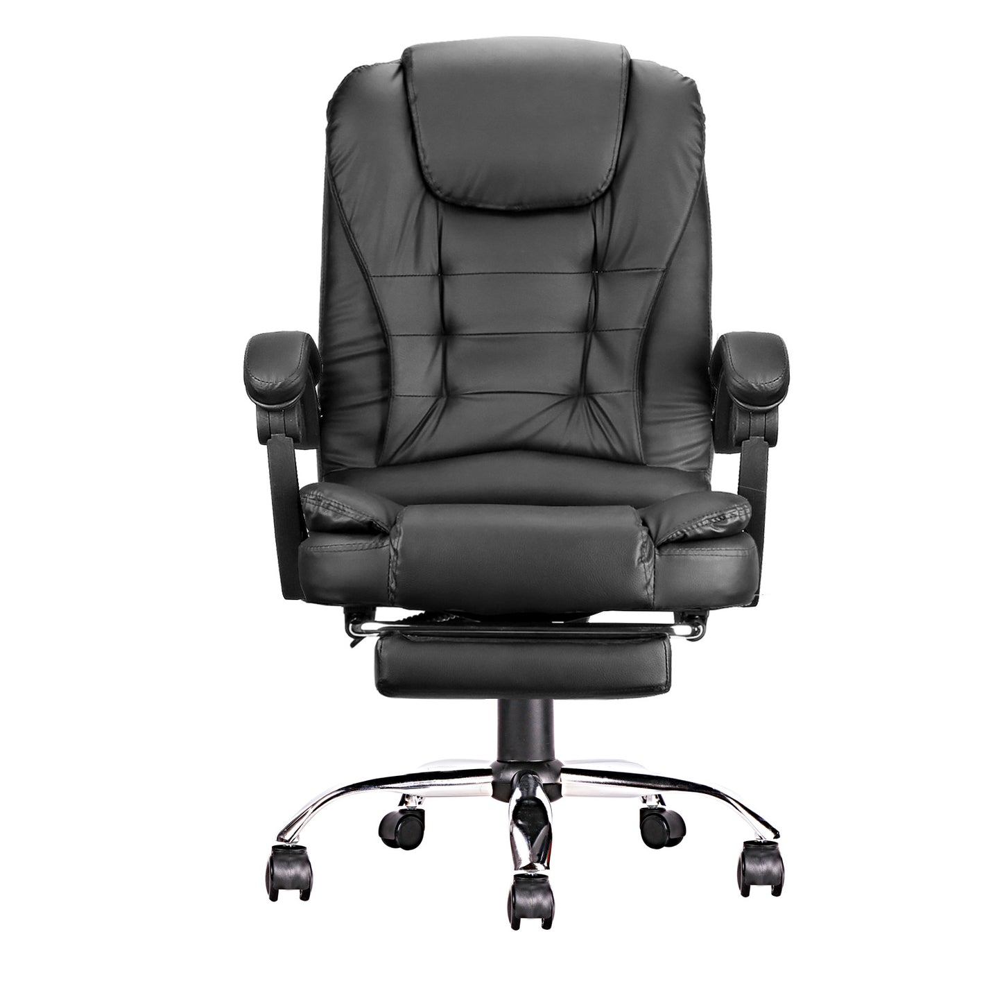 High Back Office Chair, Adjustable Ergonomic Office Chair, Executive PU Leather Swivel Work Chair with Lumbar Support, Computer Desk Chair with Footrest for Home Office Furniture