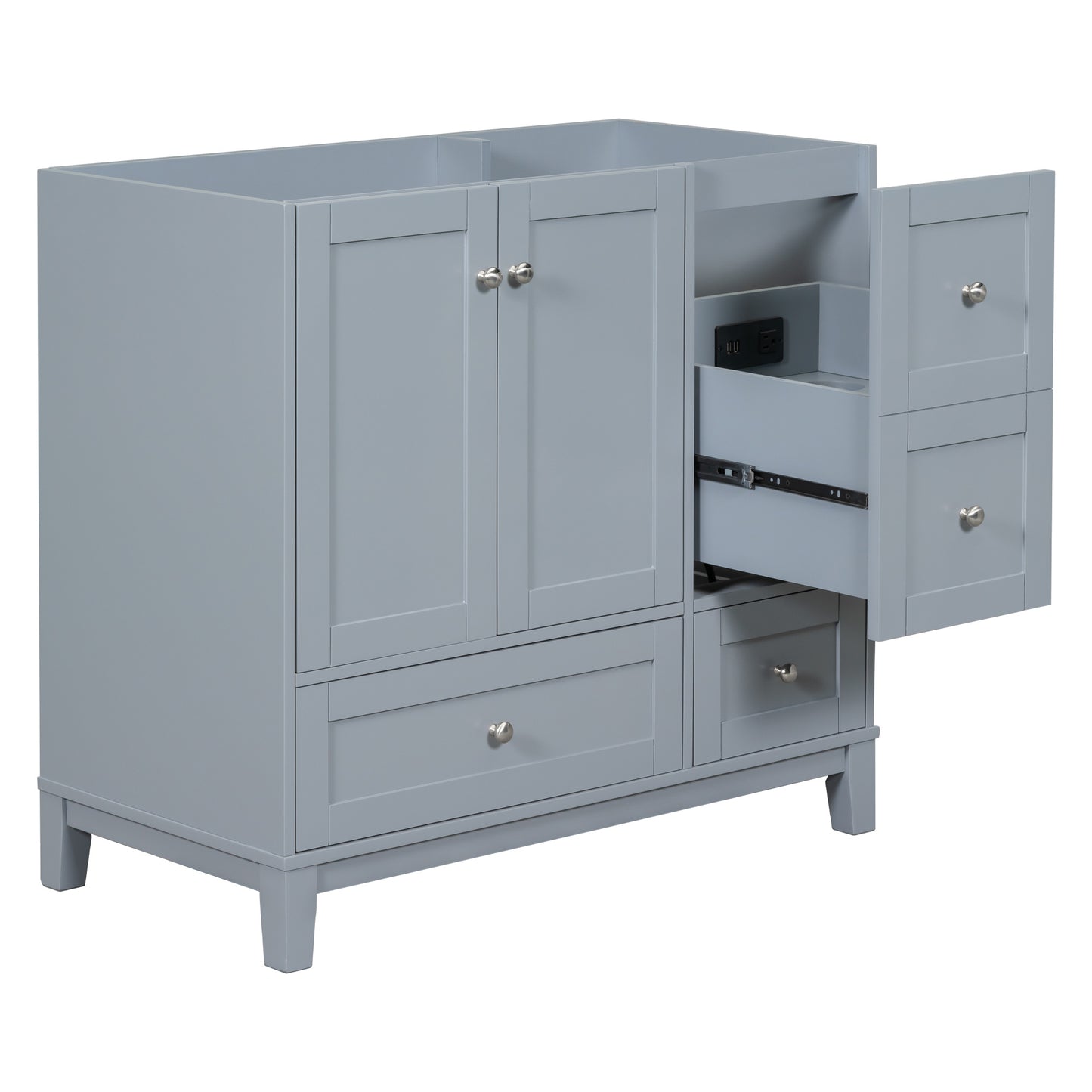 [Cabinet Only] 36" Bathroom Vanity-Grey Blue