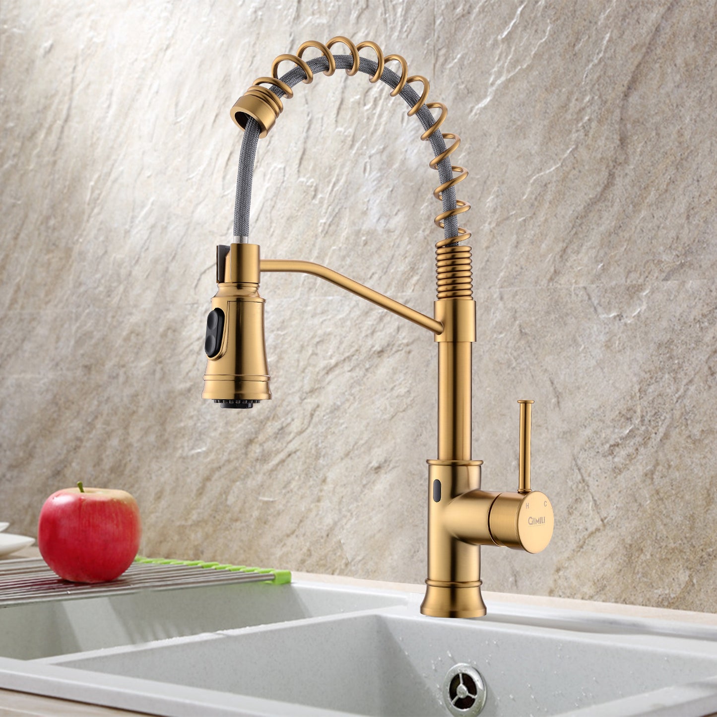 Touchless Sensor Commercial Style Pull-Down Single Handle Kitchen Faucet
