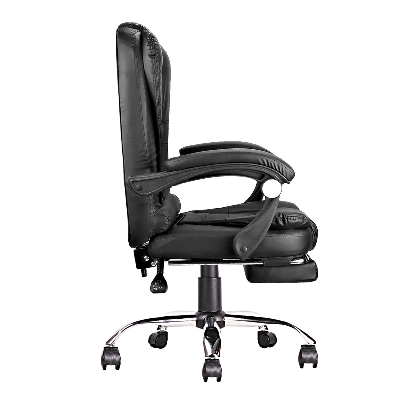 High Back Office Chair, Adjustable Ergonomic Office Chair, Executive PU Leather Swivel Work Chair with Lumbar Support, Computer Desk Chair with Footrest for Home Office Furniture