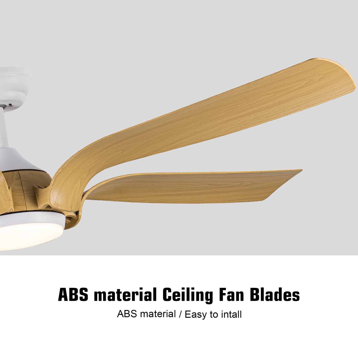 AvaMalis 56 in.Farmhouse Integrated LED Faux Wood White Smart Ceiling Fan with Remote Control and DC Motor