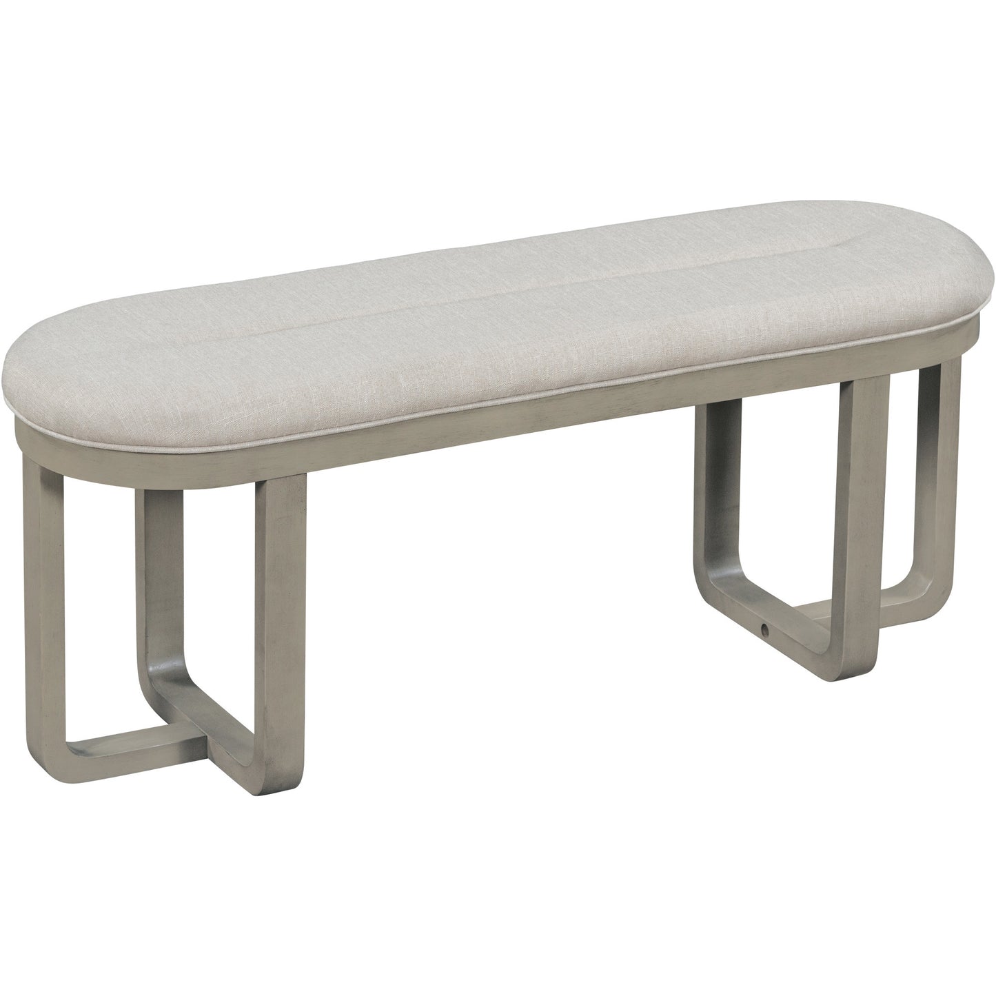 6-Piece Retro-Style Dining Set Includes Dining Table, 4 Upholstered Chairs & Bench with Foam-covered Seat Backs & Cushions for Dining Room (Light Khaki+Beige)