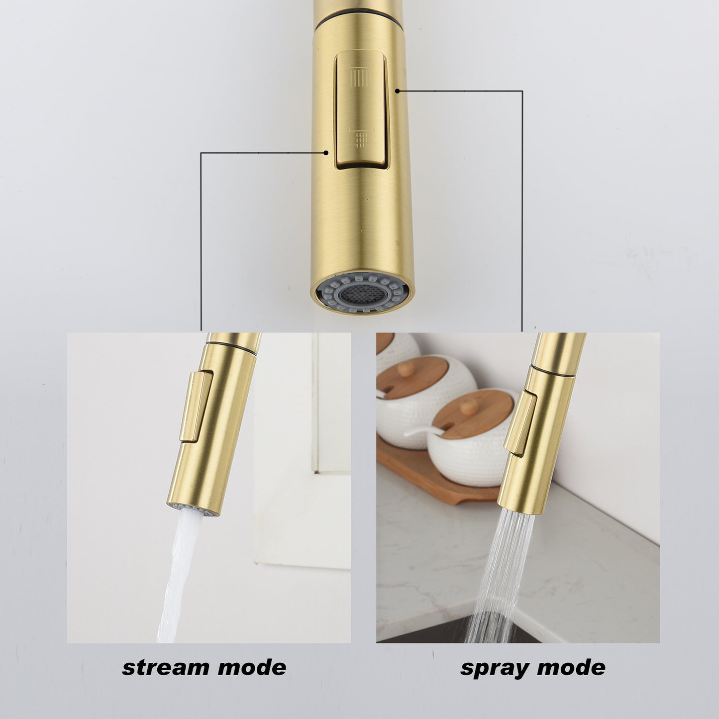 AvaMalis A|M Aquae Touch Kitchen Faucet with Pull Down Sprayer