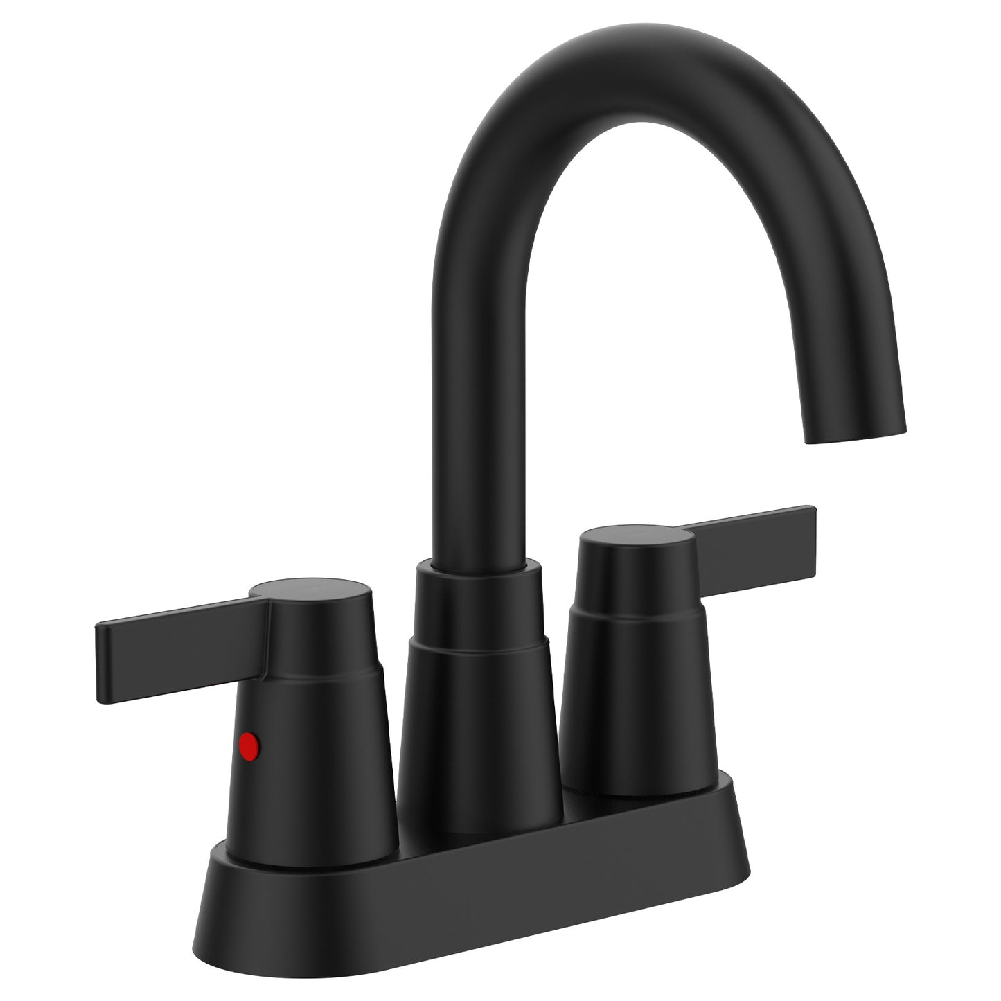 AvaMalis A|M Aquae Matt Black 2-Handle Bathroom Sink Faucet 360 Degree High Arc Swivel Spout