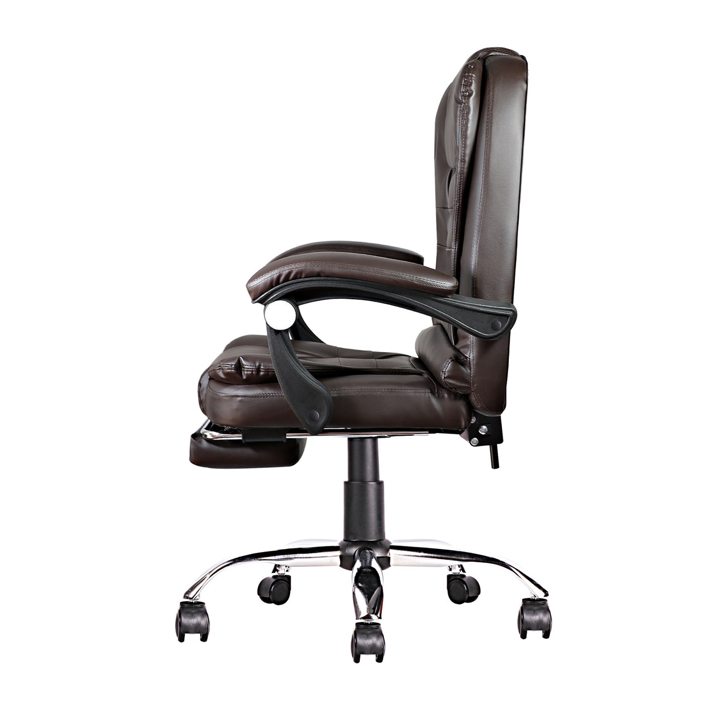 High Back Office Chair, Adjustable Ergonomic Office Chair, Executive PU Leather Swivel Work Chair with Lumbar Support, Computer Desk Chair with Footrest for Home Office Furniture