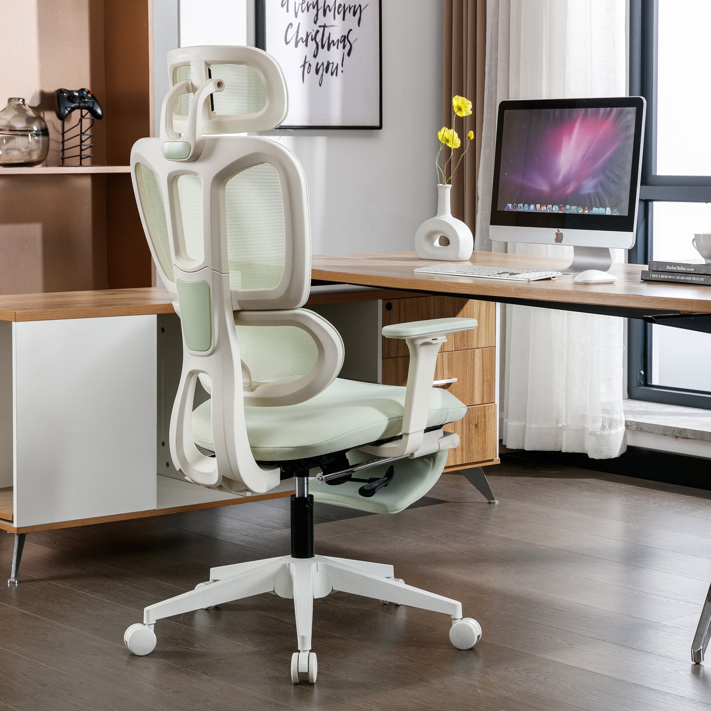 Ergonomic Mesh Office Chair with 2D Adjustable Armrest,High Back Desk Computer Chair,Ergonomic Office Chair with Wheels for Home & Office