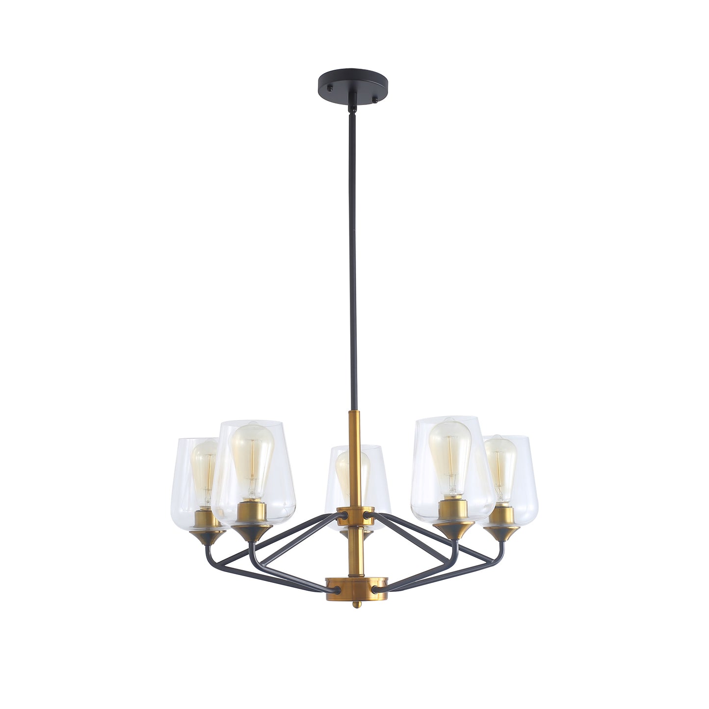 Modern American hanging chandelier -5 bulbs -E26 lamp holder