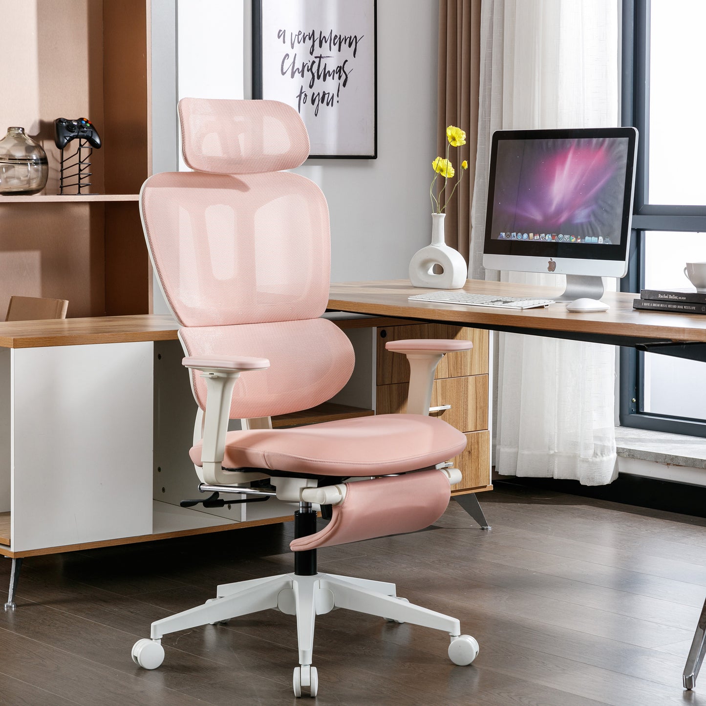 Ergonomic Mesh Office Chair with 2D Adjustable Armrest,High Back Desk Computer Chair,Ergonomic Office Chair with Wheels for Home & Office