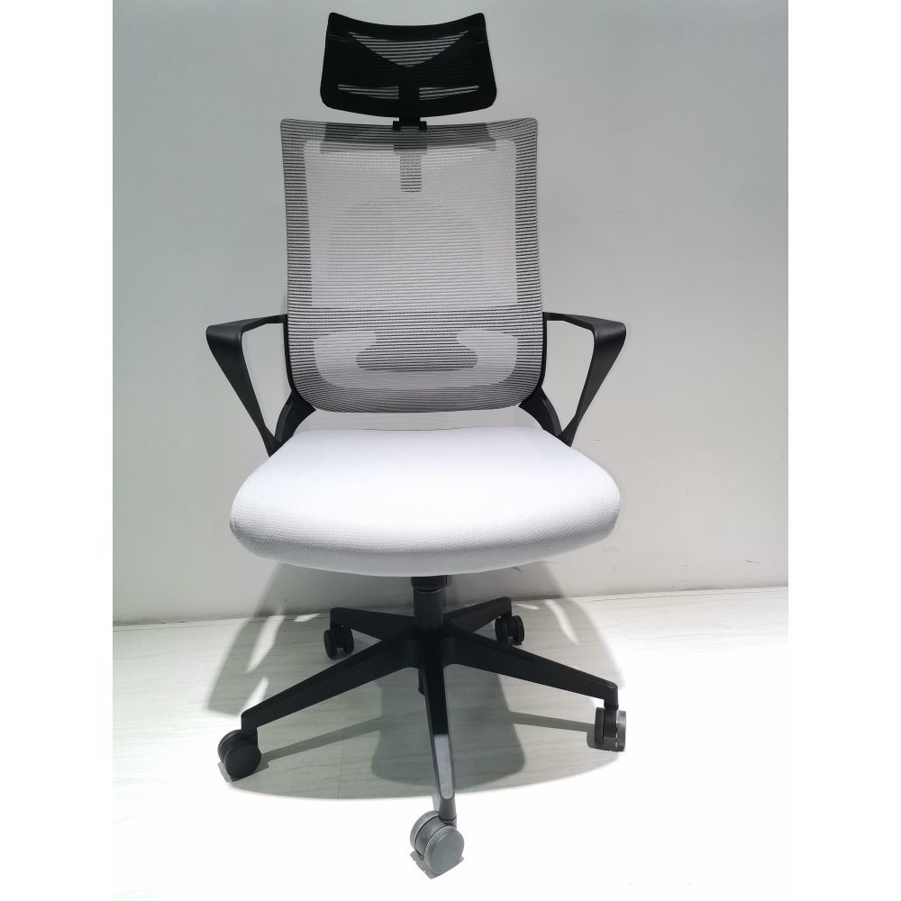 Office Chair Retun, Full Back Revolving Ergonomic, Black Wengue/ Smoke Finish