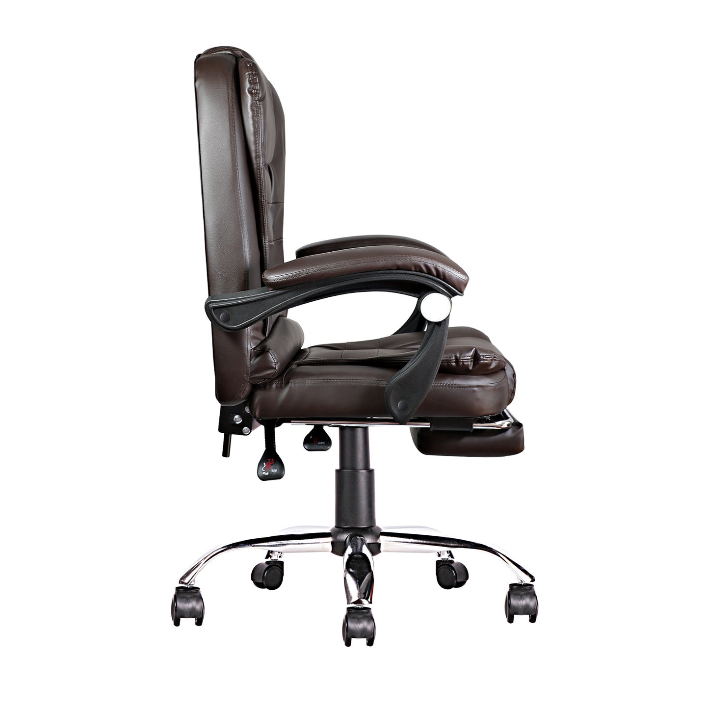 High Back Office Chair, Adjustable Ergonomic Office Chair, Executive PU Leather Swivel Work Chair with Lumbar Support, Computer Desk Chair with Footrest for Home Office Furniture