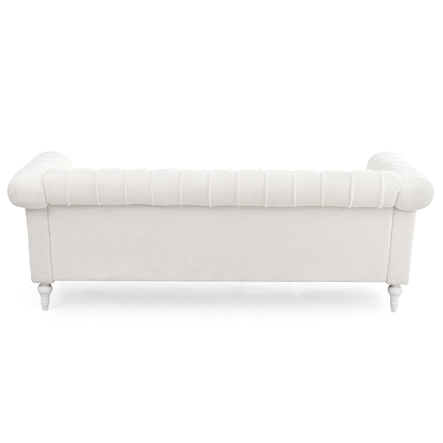 83.66 Inch Width Traditional Square Arm removable cushion 3 seater Sofa