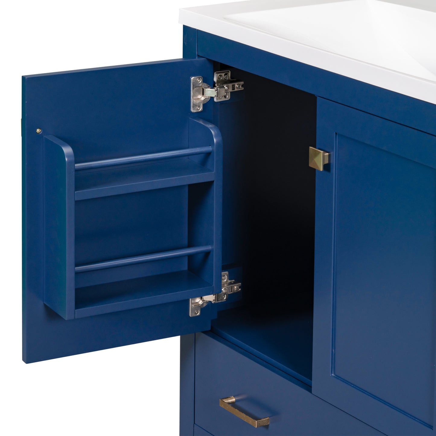 AvaMalis [Cabinet Only] 30" Blue Bathroom Vanity