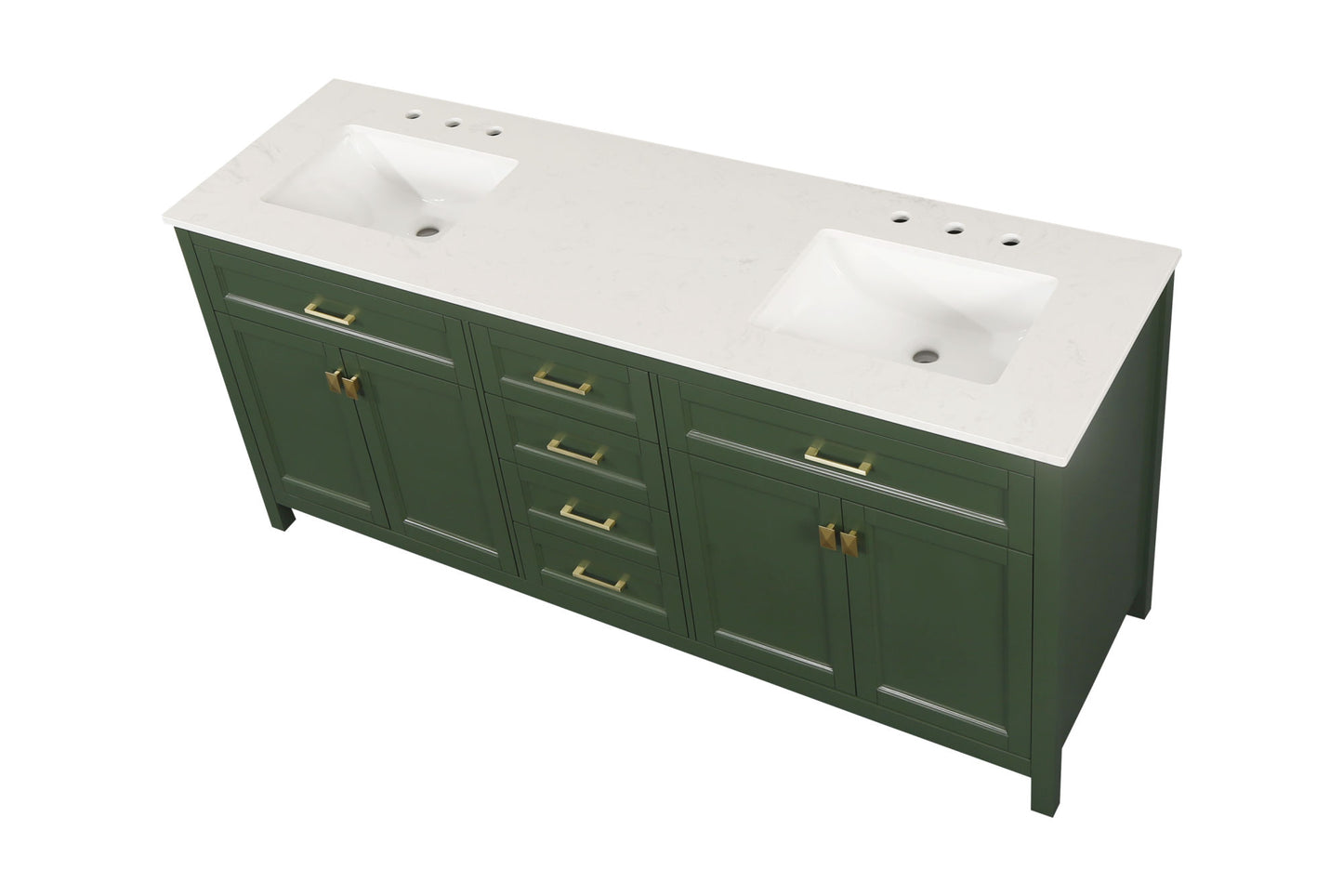 Vanity Sink Combo featuring a Marble Countertop, Bathroom Sink Cabinet, and Home Decor Bathroom Vanities - Fully Assembled White 72-inch Vanity with Sink 23V03-72VG