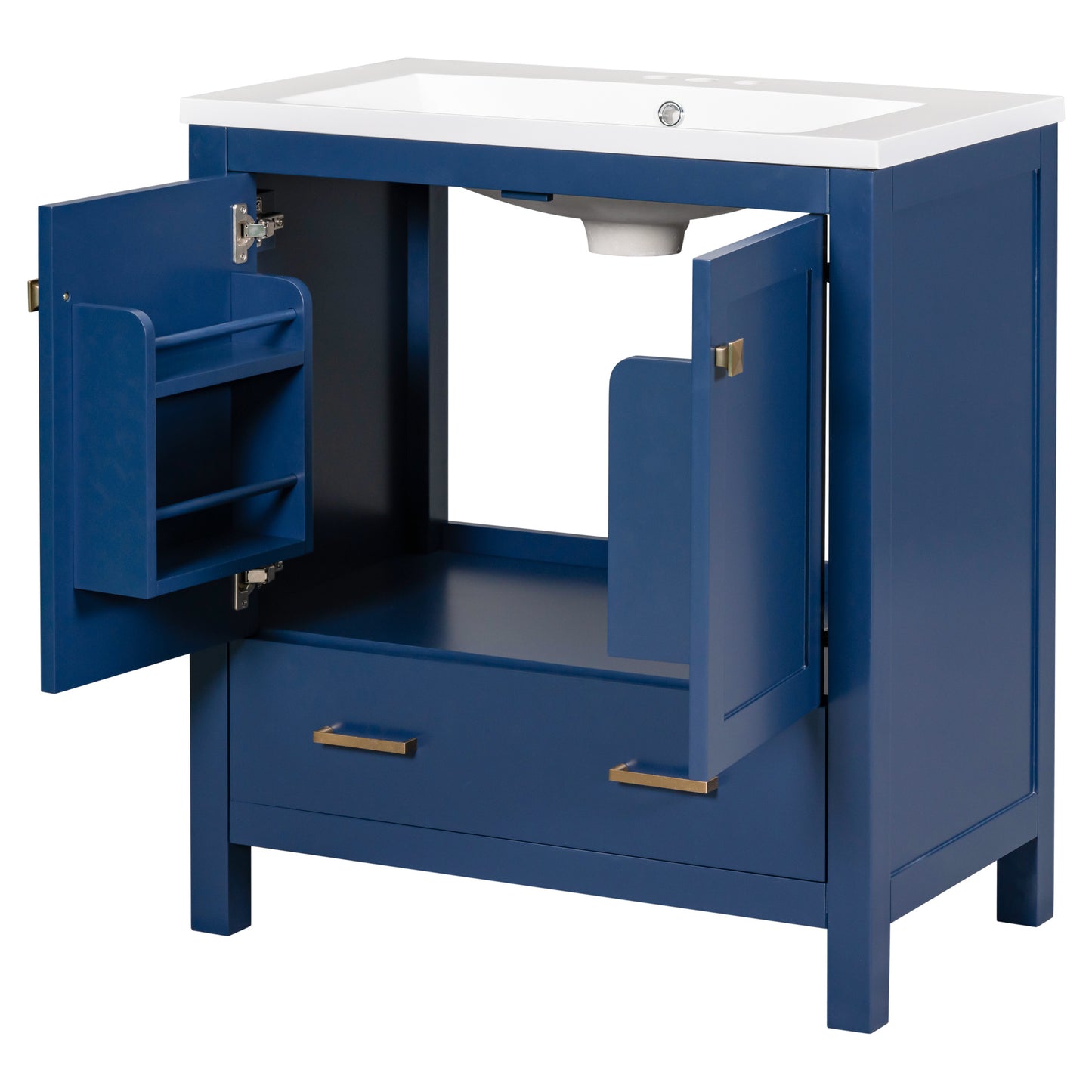 AvaMalis [Cabinet Only] 30" Blue Bathroom Vanity