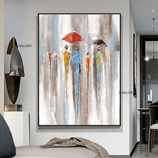 Oil Painting Hand Painted Vertical Abstract People Contemporary Modern Living Room hallway bedroom luxurious decorative painting
